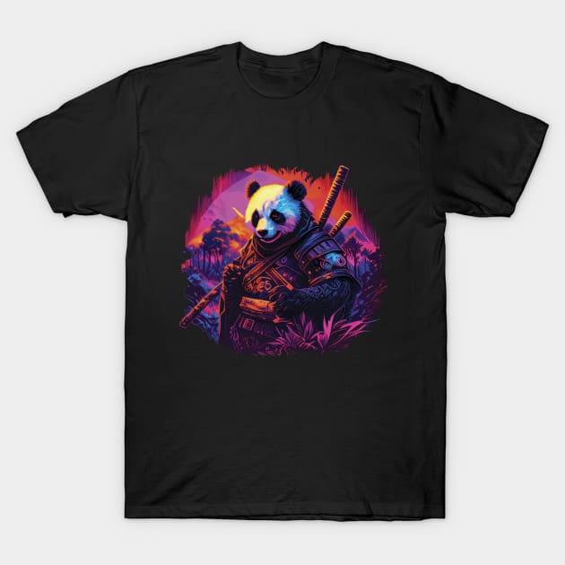 Samurai panda T-Shirt by GreenMary Design